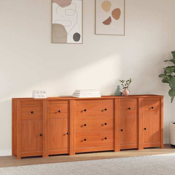 Kõide 5 tk Vahapunane 226 × 35 × 80 cm Tahke mänd