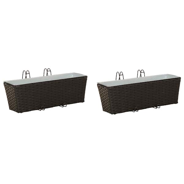 Taimekast 50 × 17 × 17 cm, metall – must – 2 tk