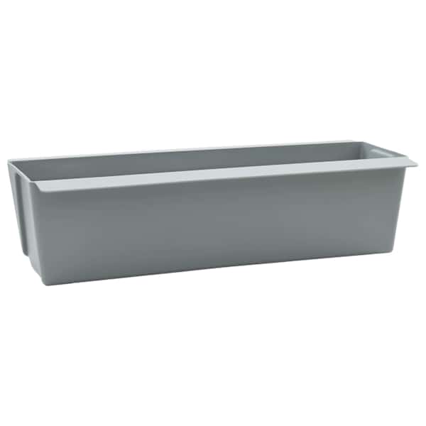 Taimekast euroalustele 36 × 13,5 × 9,5 cm, polüpropüleen – helehall – 12 tk