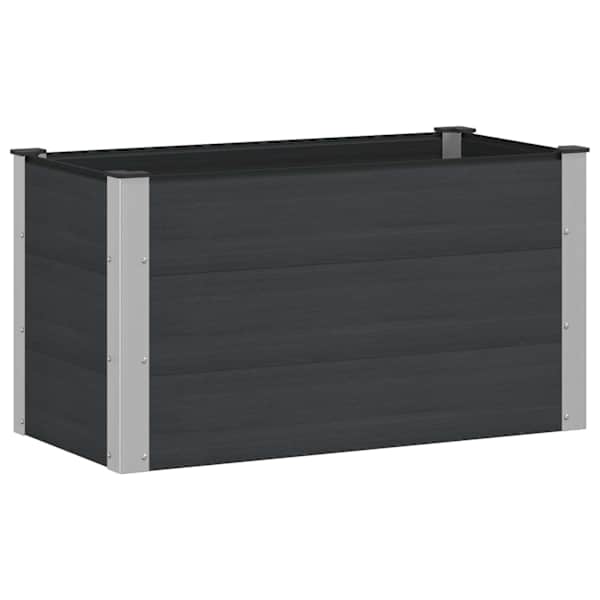 Peenrakast 100 × 50 × 54 cm, WPC ja alumiinium – must