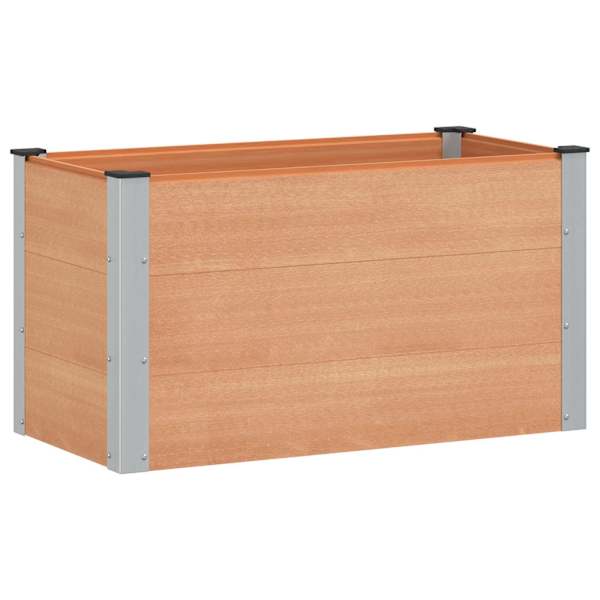 Peenrakast 100 × 50 × 54 cm, WPC ja alumiinium – pruun