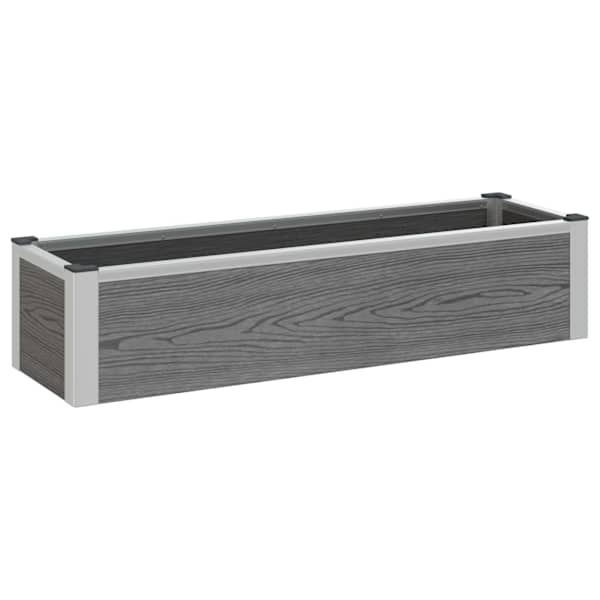 Peenrakast 100 × 30 × 22 cm, WPC ja alumiinium – hall
