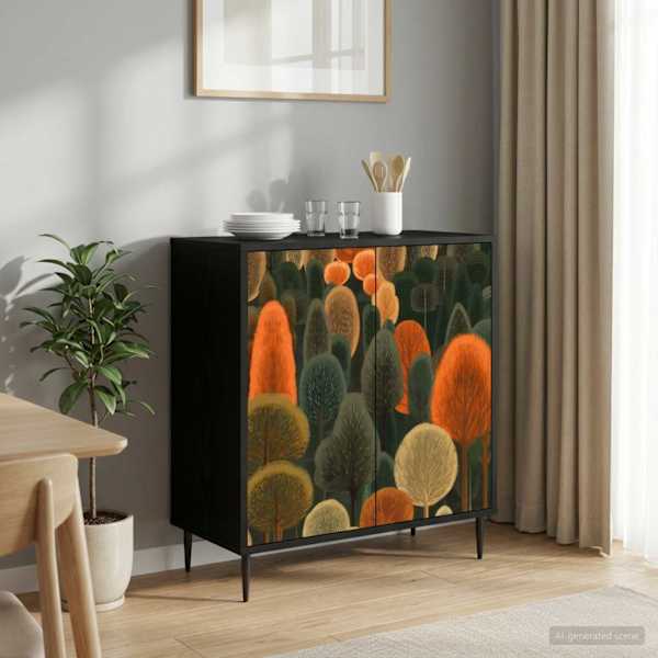 Kõide ZAANDAM Must tamm 69 × 33 × 76 cm Tehispuit