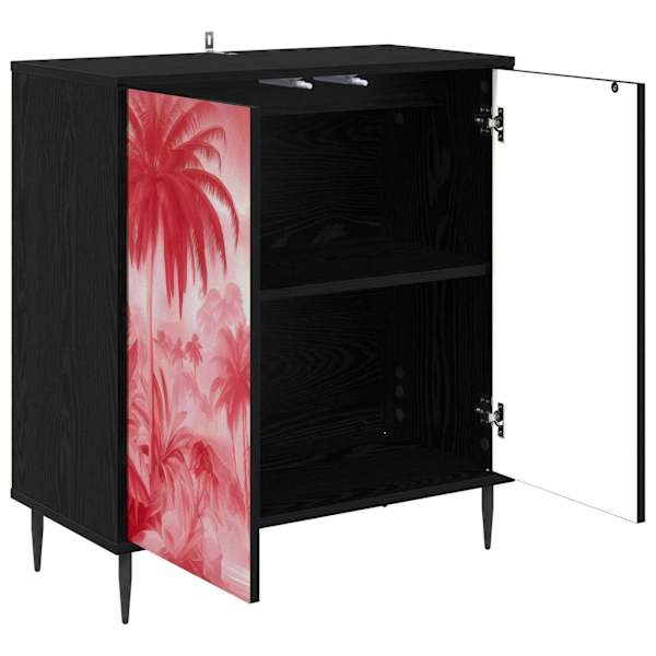 Kõide AACHEN Must tamm 69 × 33 × 76 cm Tehispuit