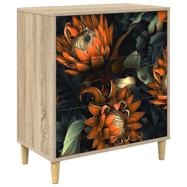 Õhupoli LOCHEM Kollane trükk 66 × 36,5 × 75 cm Tehispuit Sonoma