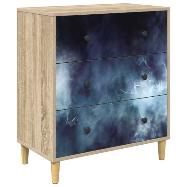 Õhupoli RAALTE Sinine marmori trükk 66 × 36,5 × 75 cm Tehispuit