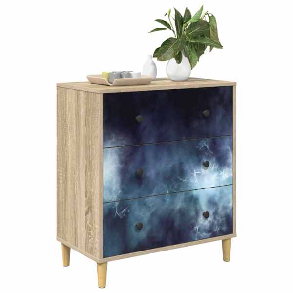 Õhupoli RAALTE Sinine marmori trükk 66 × 36,5 × 75 cm Tehispuit