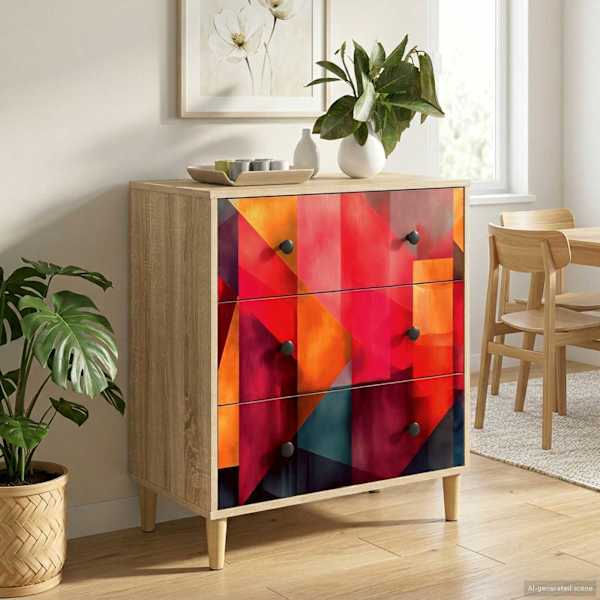 Õhupoli HEESCH Värvi blokiprindiga 66 × 36,5 × 75 cm Tehispuit