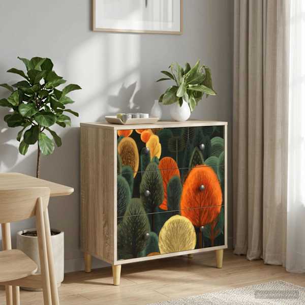 Õhupoli ZAANDAM Metsa muster 66 × 36,5 × 75 cm Tehispuit Sonoma