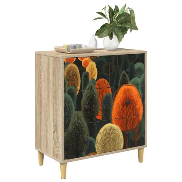 Õhupoli ZAANDAM Metsa muster 66 × 36,5 × 75 cm Tehispuit Sonoma