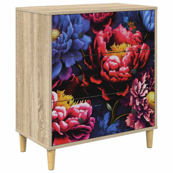 Õhupoli KIEL Tumedat pionide mustrit 66 × 36,5 × 75 cm Sonoma