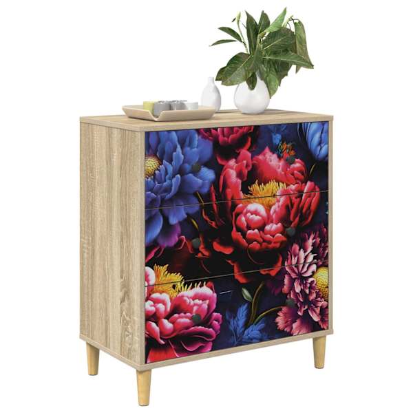 Õhupoli KIEL Tumedat pionide mustrit 66 × 36,5 × 75 cm Sonoma