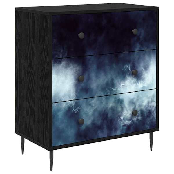 Õhupoli RAALTE Sinine marmori trükk 66 × 36,5 × 76 cm Tehispuit