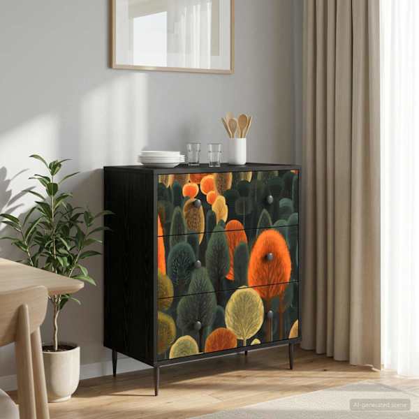 Õhupoli ZAANDAM Metsa muster 66 × 36,5 × 76 cm Tehispuit