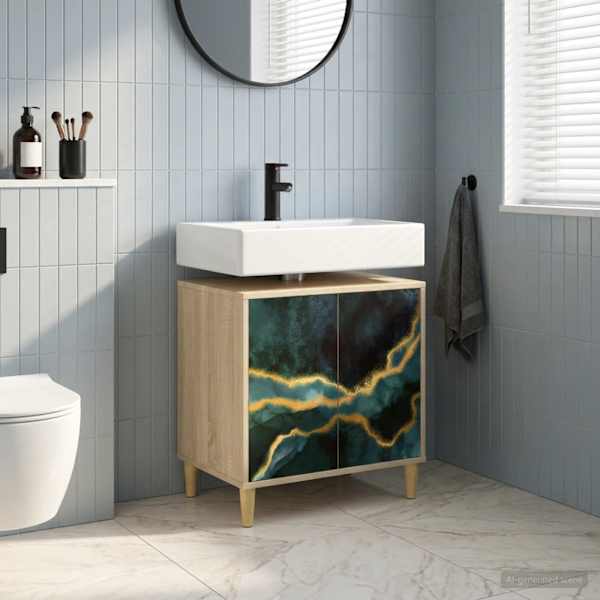 Vannitoa kapp WIJHE Sonoma 60 × 40 × 60 cm Tehispuit