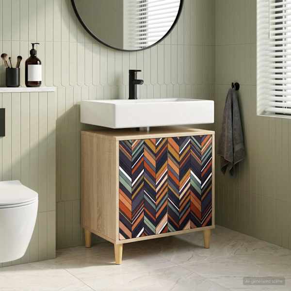 Vannitoa kapp OMMEN Sonoma 60 × 40 × 60 cm Tehispuit