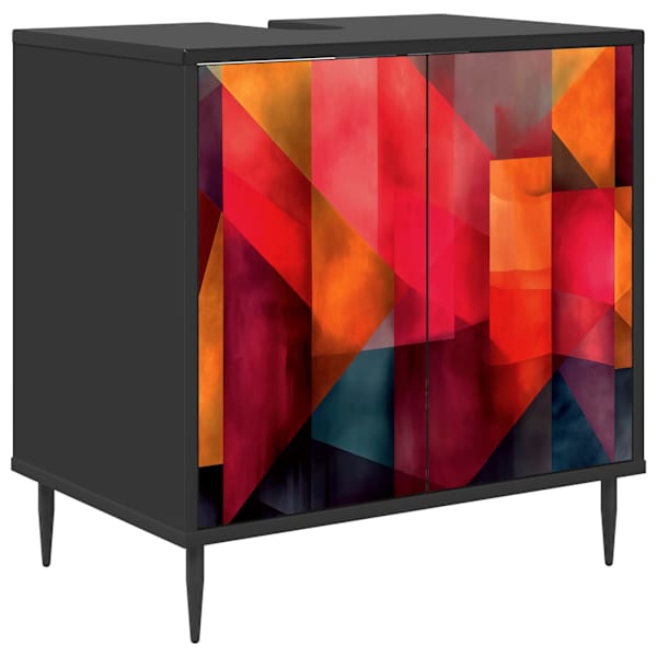 Vannitoa kapp HEESCH Must tamm 60 × 40 × 61 cm Tehispuit