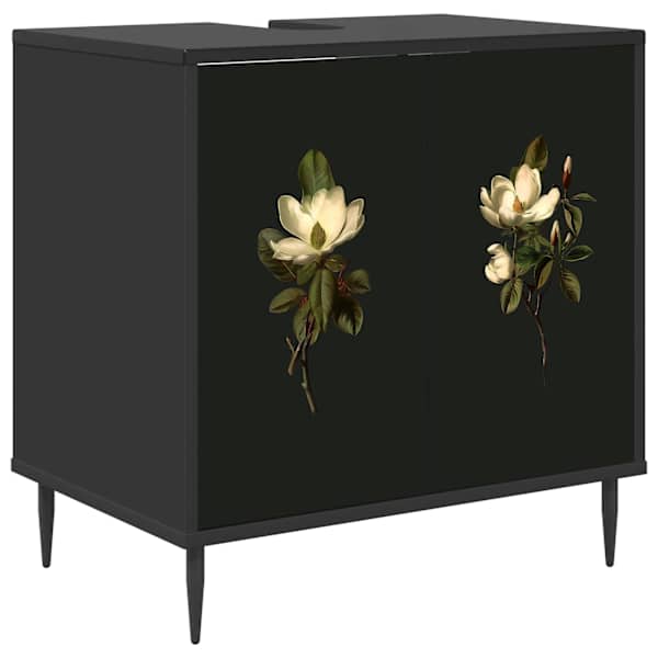 Vannitoa kapp BREMEN Must tamm 60 × 40 × 61 cm Tehispuit