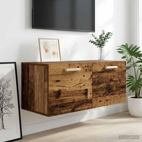 Seinekapp Seinale kinnitav Vana puit 80 × 36,5 × 35 cm