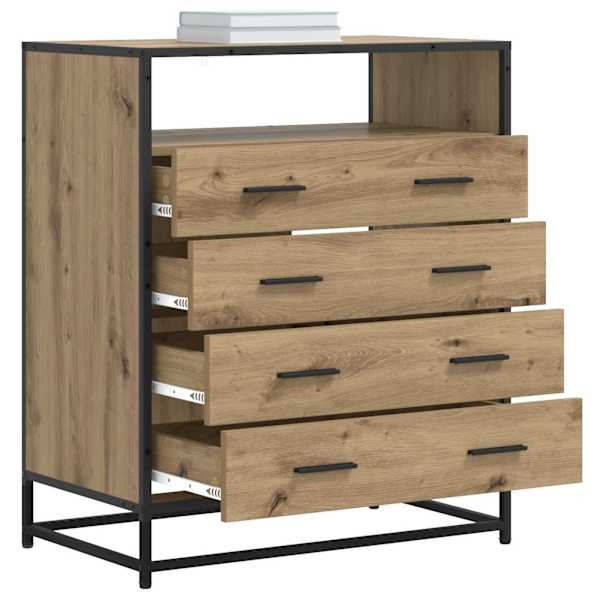 Sahtlibüroo 4-Sahtel Artisan tamm 70 × 41 × 83,5 cm Tehispuit