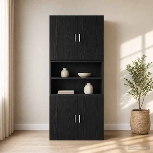 Seinekapp Must tamm 80 × 42,5 × 64 cm Tehispuit