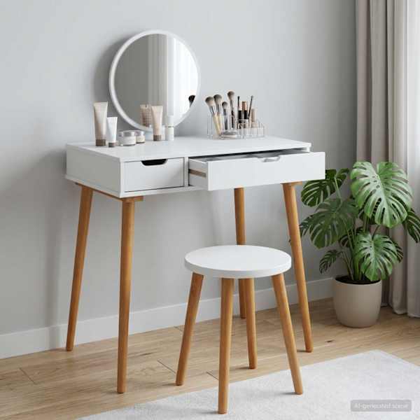 Riietumislaud FAUSKE Valge 76 × 50 × 78 cm