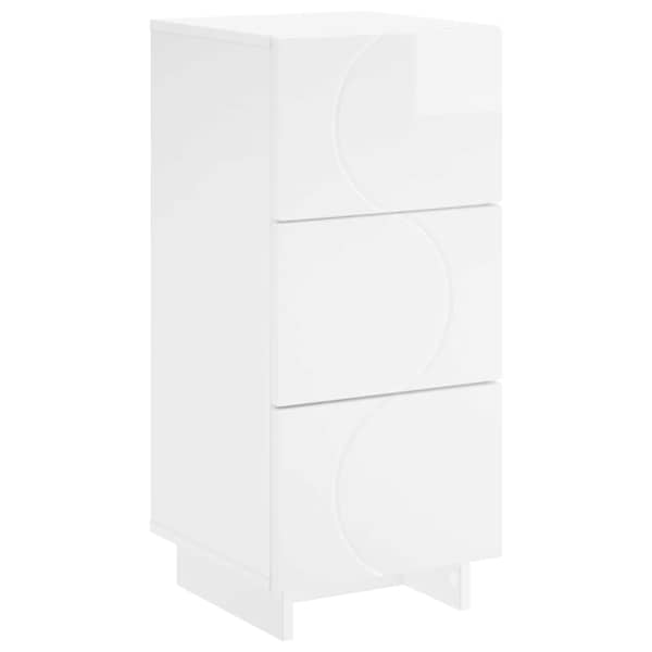 Kummut Kõrgläikega valge 33,5 × 34,5 × 75 cm Tehispuit
