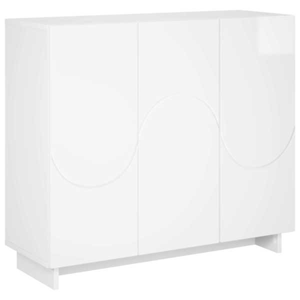 Kummut Kõrgläikega valge 85.5 × 31 × 75 cm Tehispuit