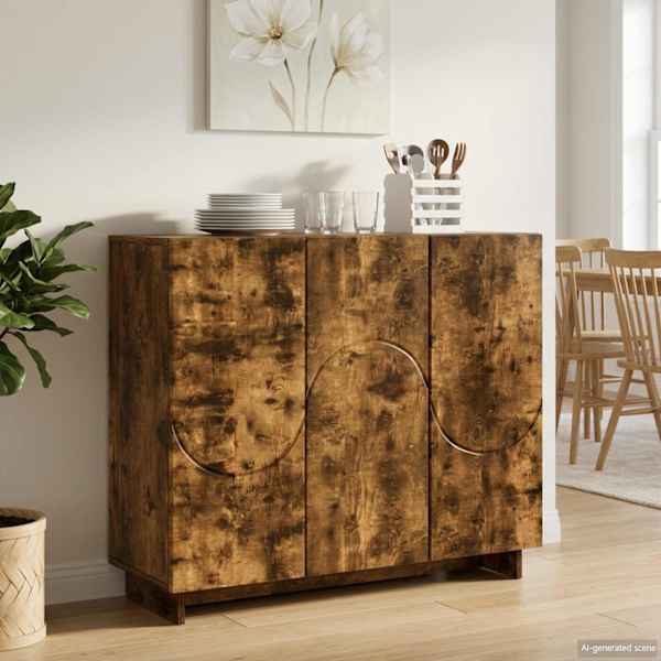 Kummut Suitsutatud tamm 85.5 × 31 × 75 cm Tehispuit