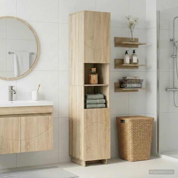 Vannitoakapp Sonoma tamm 36,5 × 38 × 180 cm Tehispuit