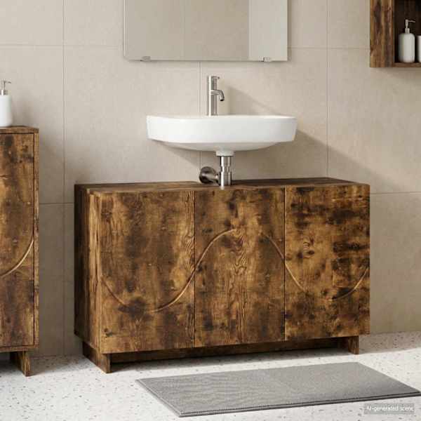 Vannitoakapp Suitsutatud tamm 101 × 41 × 58 cm Tehispuit