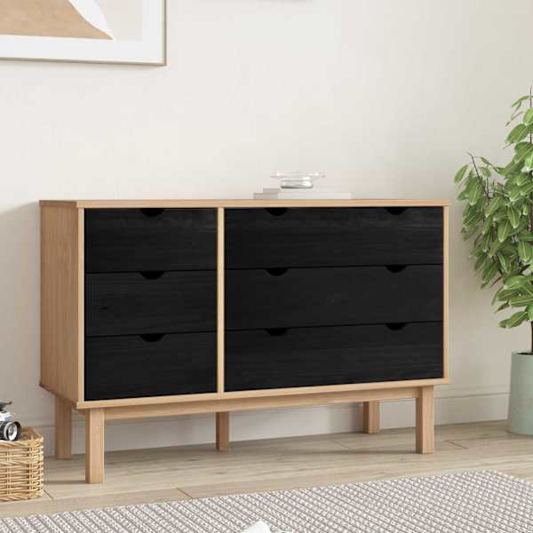 Sahtlibüroo OTTA Must 111 × 43 × 73,5 cm Toekas männipuit