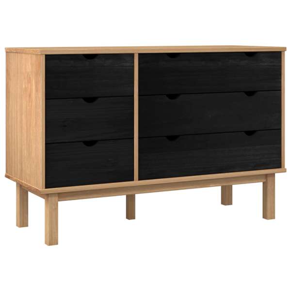 Sahtlibüroo OTTA Must 111 × 43 × 73,5 cm Toekas männipuit