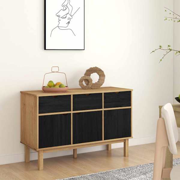 Kummut OTTA Pruun ja must 114 × 43 × 73,5 cm