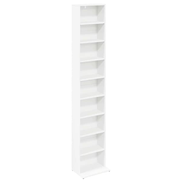 CD kapp Valge 33 × 23,5 × 175 cm Tehispuit