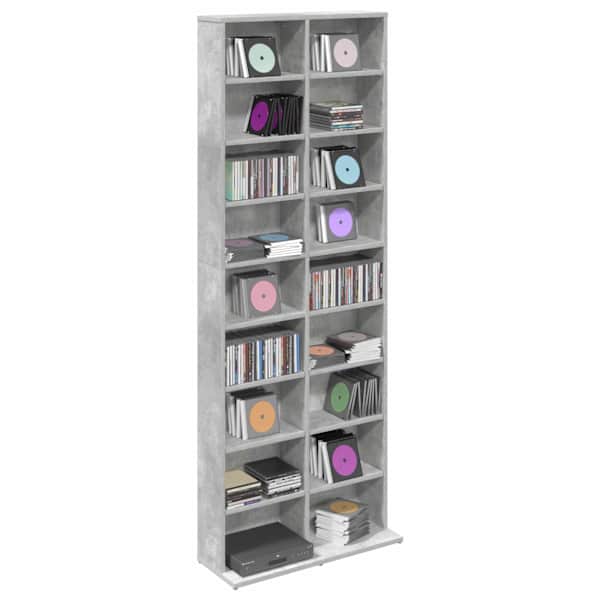 CD kapp Betoonhall 65 × 23,5 × 175 cm Tehispuit