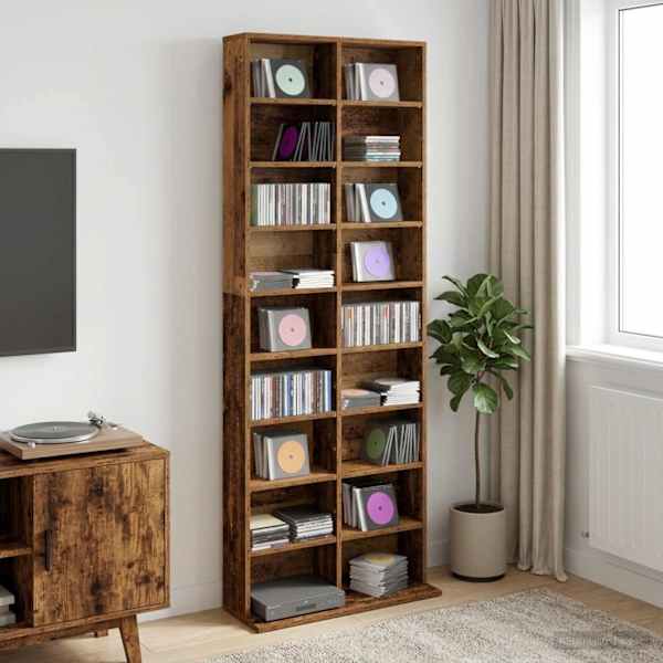 CD kapp Vana puit 65 × 23,5 × 175 cm Tehispuit