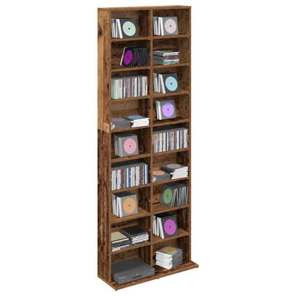 CD kapp Vana puit 65 × 23,5 × 175 cm Tehispuit
