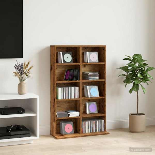 CD kapp Vana puit 65 × 23,5 × 97,5 cm Tehispuit