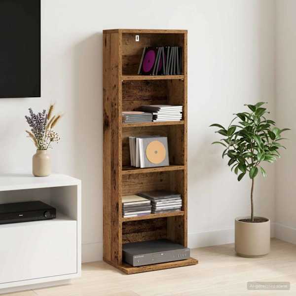 CD kapp Vana puit 33 × 23,5 × 97,5 cm Tehispuit