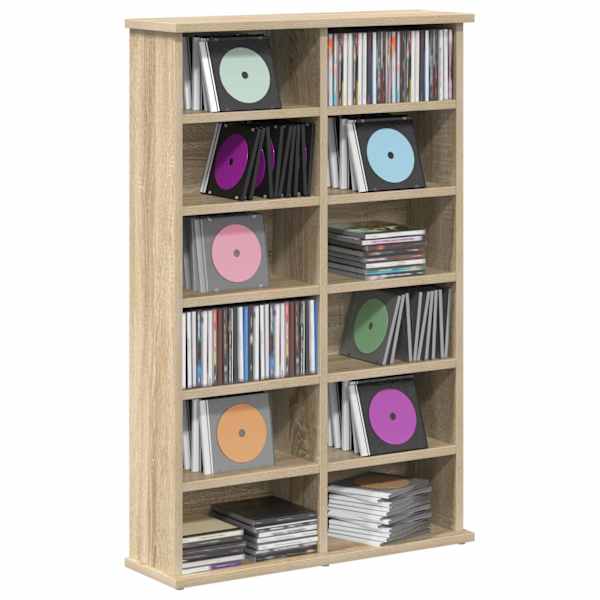 CD kapp Sonoma tamm 60 × 17 × 92 cm Tehispuit