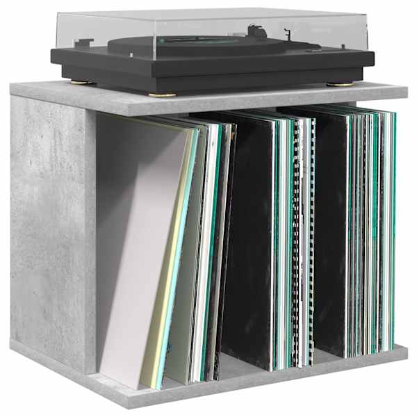 Vinüüli plaatide hoidmine Betoonhall 42 × 33 × 36 cm Tehispuit