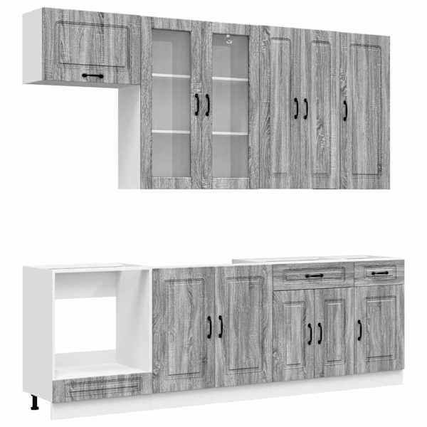 Köögikappide komplekt KALMAR 8 tk Hall Sonoma Tehispuit