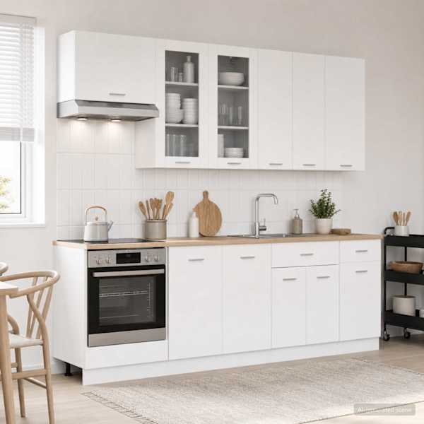 Köök üksus LYON 8 tk Valge Tehispuit