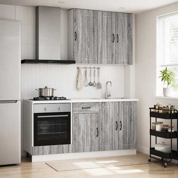 Köögikappide komplekt LUCCA 5 tk Hall Sonoma Tehispuit