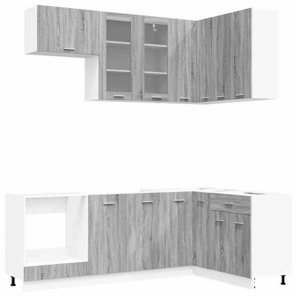 Köögikappide komplekt LYON 8 tk Hall Sonoma Tehispuit