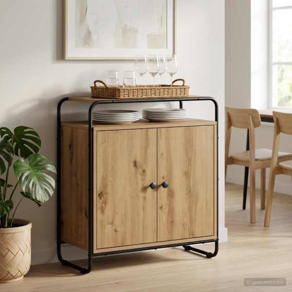 Puhvetkapp Artisan tamm 68 × 35 × 75 cm Tehispuit