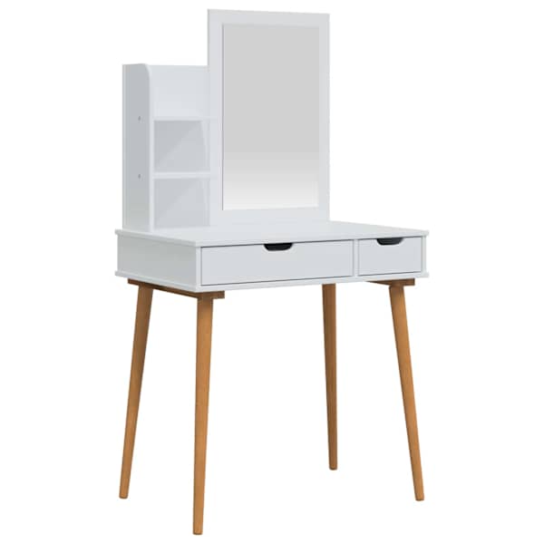 Tualettlaua komplekt FAUSKE 3 tk Valge 76 × 50 × 143 cm