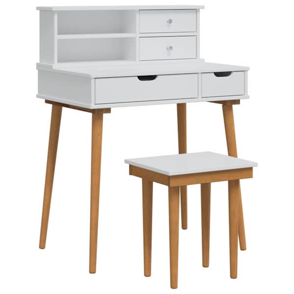 Tualettlaua komplekt FAUSKE 3 tk Valge 76 × 50 × 103,5 cm