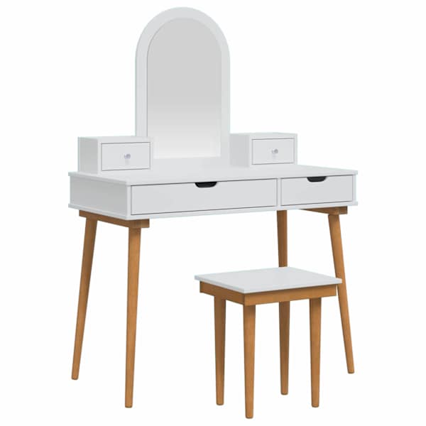 Tualettlaua komplekt FAUSKE 5 tk Valge 100 × 50 × 143 cm